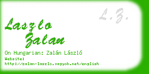 laszlo zalan business card