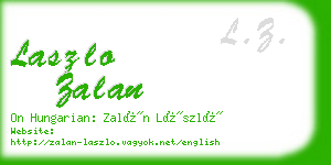 laszlo zalan business card